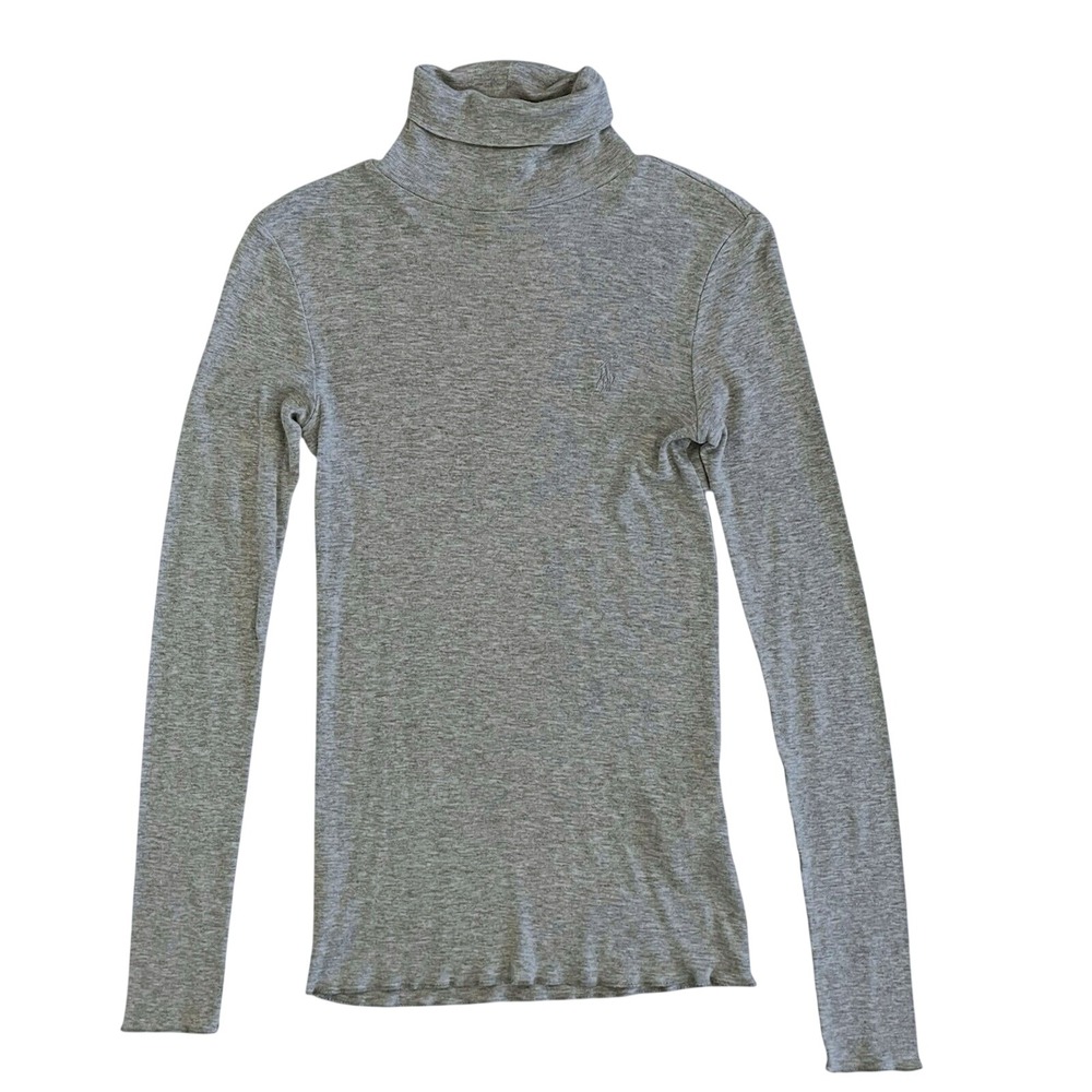 Polo Ralph Lauren Turtleneck Top Women S Lightweight Fitted Pony Logo Preppy